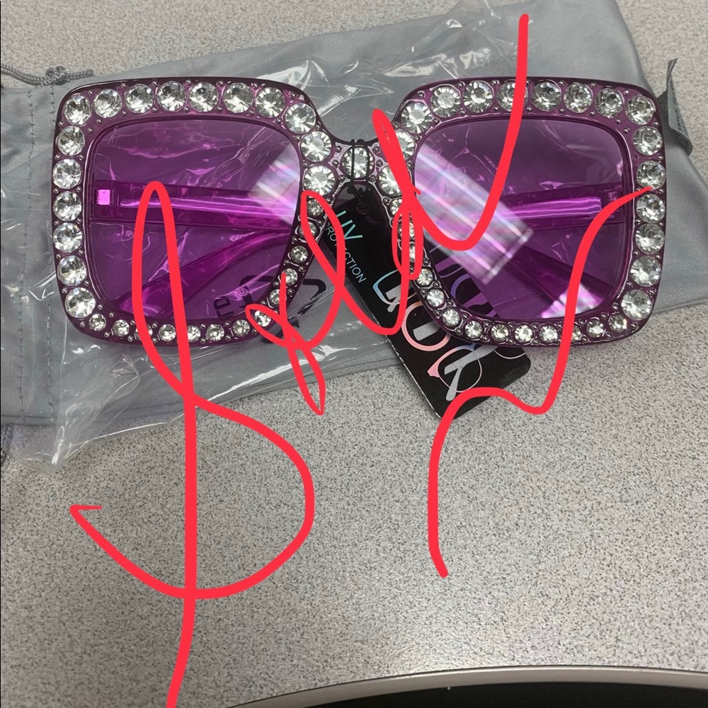 Purple Bling Sunglasses